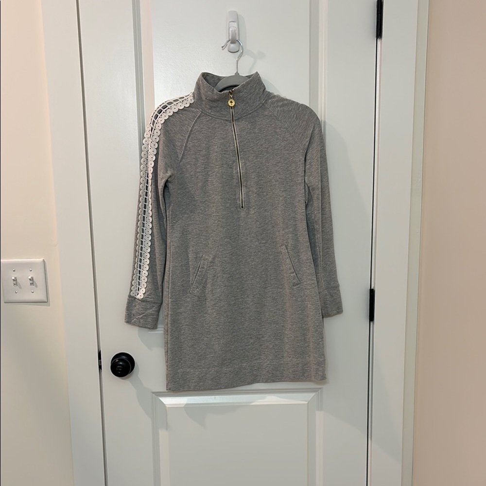 Lilly Pulitzer Gray Sweatshirt Dress